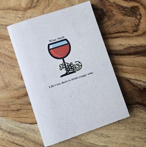 Wine Snob Notebook with Red Wine Glass Design
